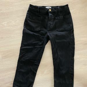 【Frame denim】le Bardot straight black jeans